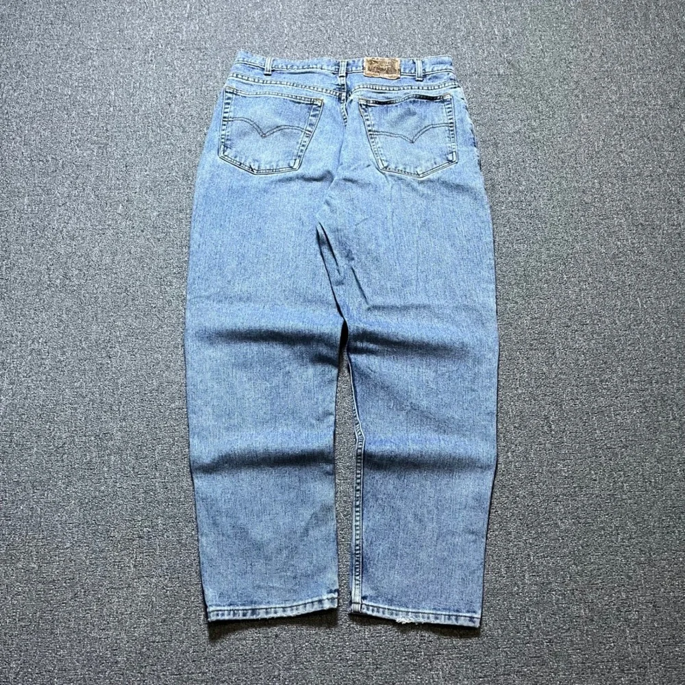 Vintage‎ Levi's Loose Fit Jeans 36x32 Blue Light Denim Distressed Gold Tab 90s